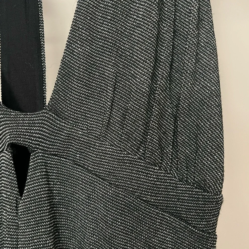 Free People Silver Black and Silver Dance Of The Night Midi Dress Size M - Picture 5 of 9